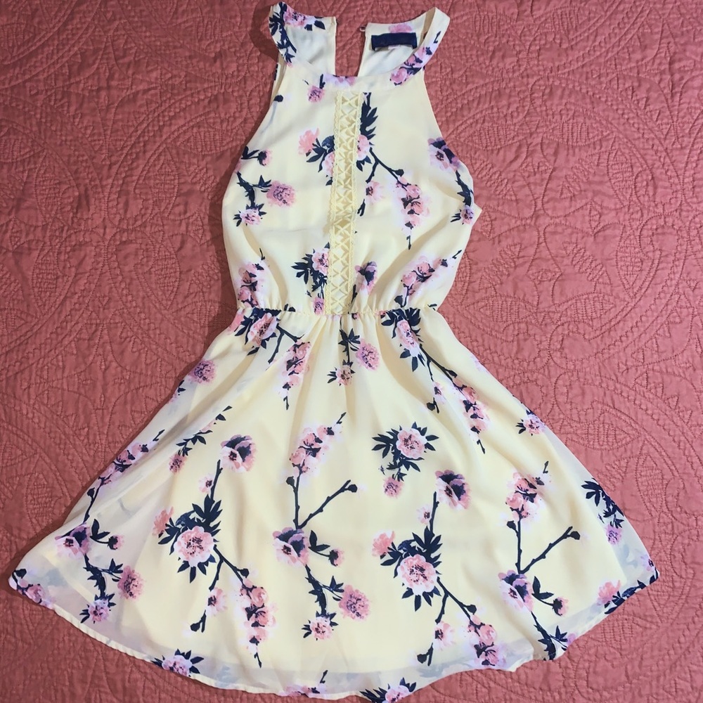 yellow floral dress